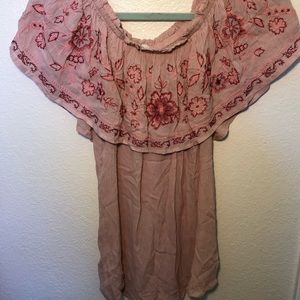 Pink Off the Shoulder Top